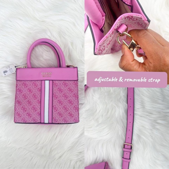 Vivid Rose GUESS Kasinta Mini Tote Bag 💞 - Picture 4 of 5